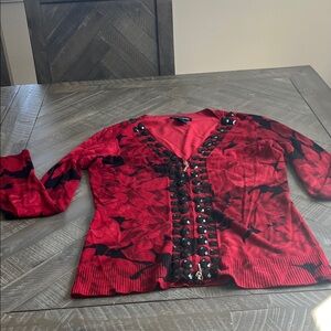 Boston Proper Scarlet Knit Top